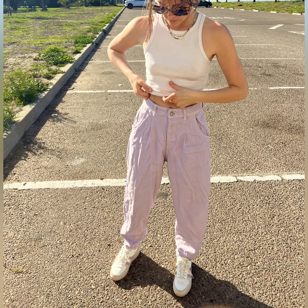 Nastygal lavender high waisted denim jeans! Size 26